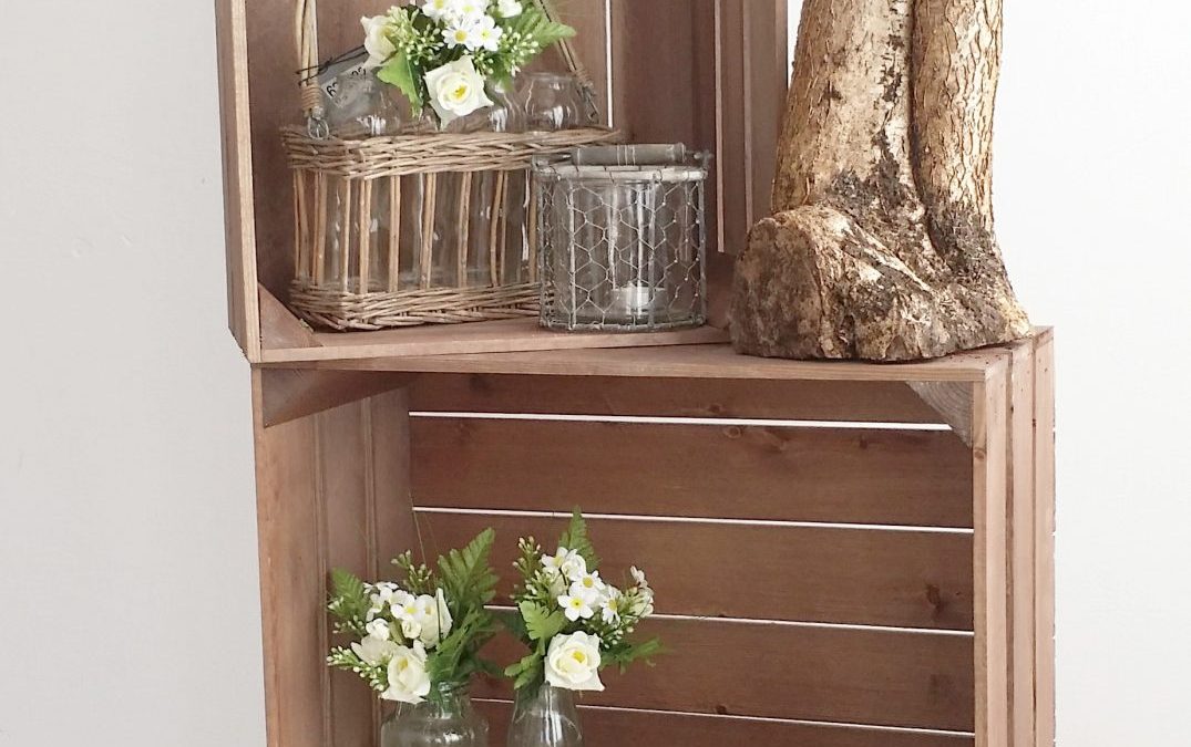 crates dressed a Cotswold Vintage Party Hire