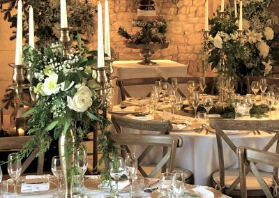 woodland wedding ideas & gold candelabra to hire