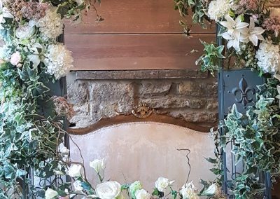 hire floral wedding pillars